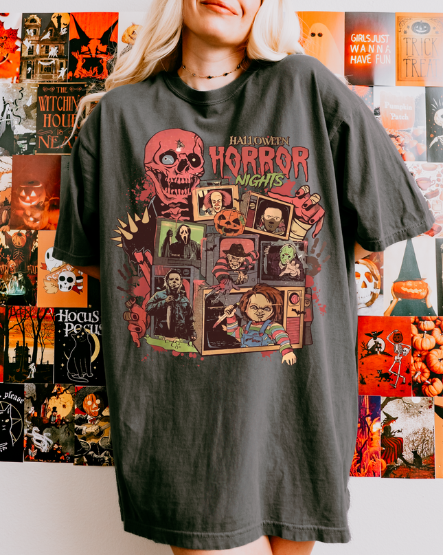 Halloween Horror Unisex T-shirt, Spooky Tee for Fans, Perfect for Parties, Gift for Horror Lovers, Unique Graphic Tee