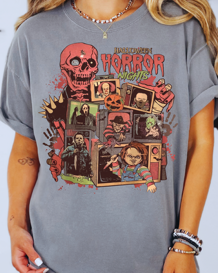 Halloween Horror Unisex T-shirt, Spooky Tee for Fans, Perfect for Parties, Gift for Horror Lovers, Unique Graphic Tee