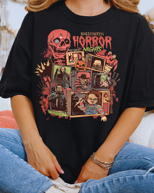 Halloween Horror Unisex T-shirt, Spooky Tee for Fans, Perfect for Parties, Gift for Horror Lovers, Unique Graphic Tee