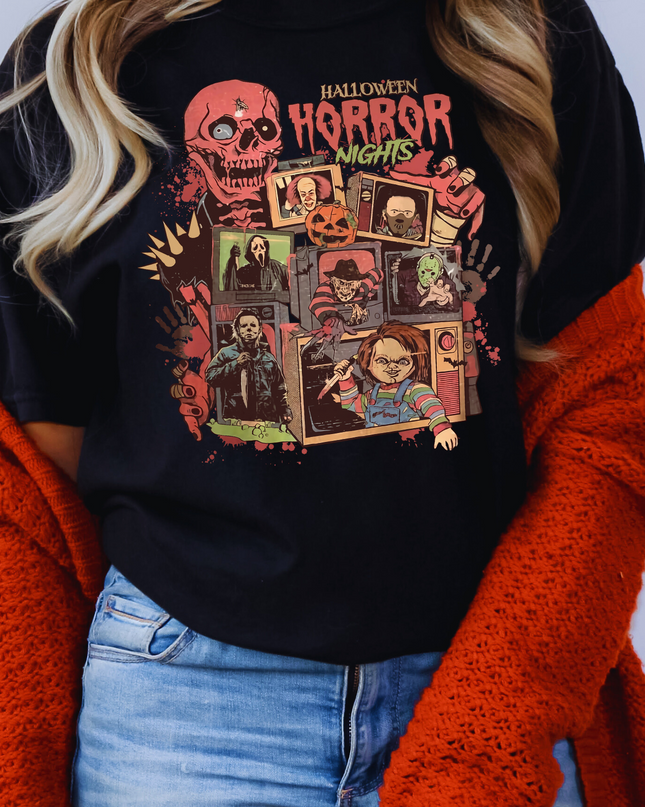 Halloween Horror Unisex T-shirt, Spooky Tee for Fans, Perfect for Parties, Gift for Horror Lovers, Unique Graphic Tee