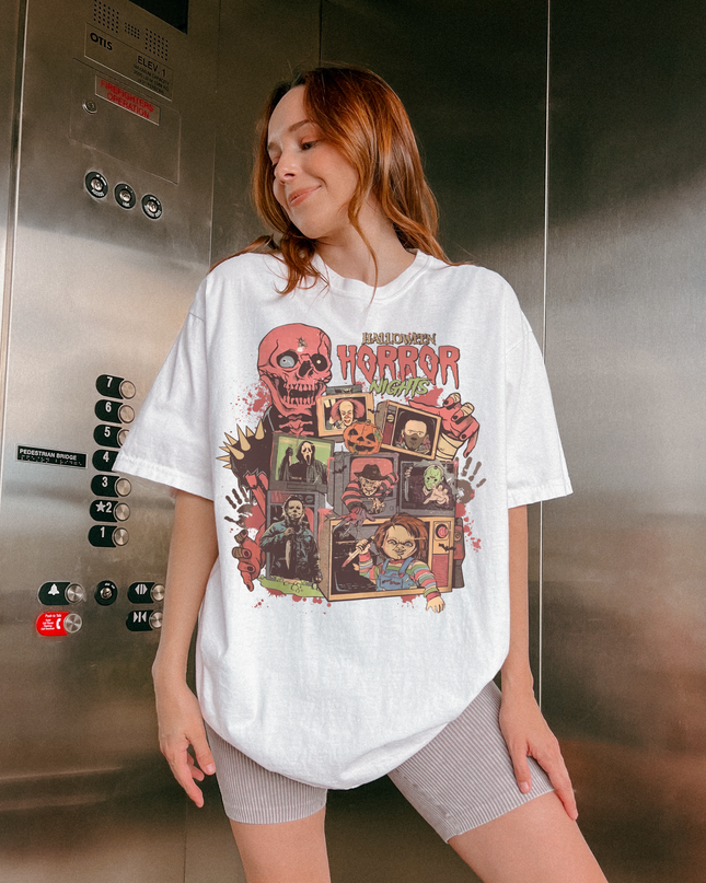 Halloween Horror Unisex T-shirt, Spooky Tee for Fans, Perfect for Parties, Gift for Horror Lovers, Unique Graphic Tee