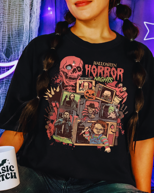 Halloween Horror Unisex T-shirt, Spooky Tee for Fans, Perfect for Parties, Gift for Horror Lovers, Unique Graphic Tee