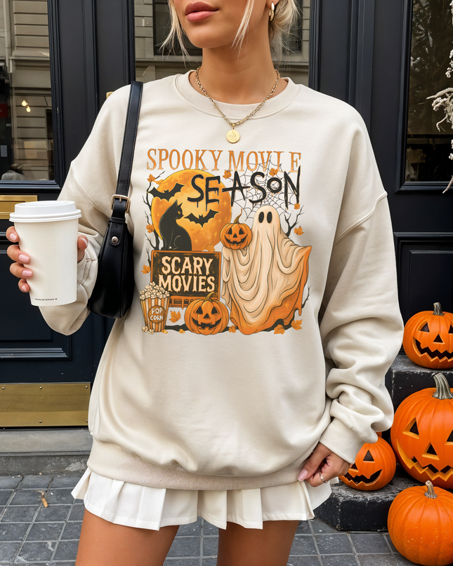 Spooky Movie Season Crewneck Sweatshirt - Halloween Apparel, Horror Lover Gift, Cozy Fall Sweater, Scary Movies Sweatshirt, Unisex [...]
