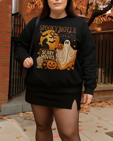 Spooky Movie Season Crewneck Sweatshirt - Halloween Apparel, Horror Lover Gift, Cozy Fall Sweater, Scary Movies Sweatshirt, Unisex [...]