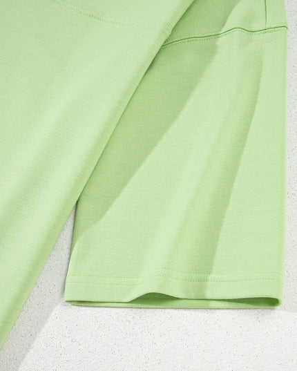 Bonbon Loose V Neck Tee and Drawstring Shorts Set