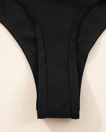 Black Polka Dot Mesh Long Sleeve Square Neck Bodysuit