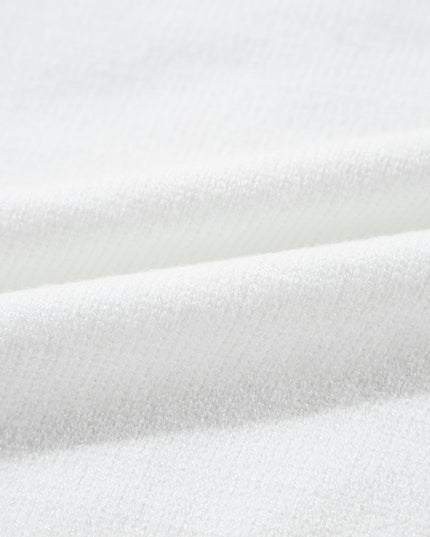White Touchdown Puff Sleeve Sweater – Game Day Football Graphic Top