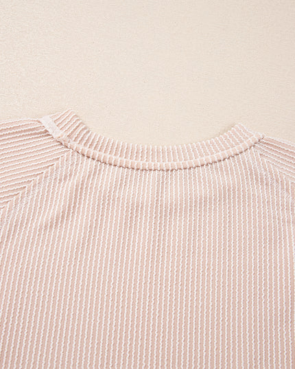 Jet Stream Lantern Sleeve Pullover & Ruffle Mini Skirt Set – Chic Two Piece Outfit