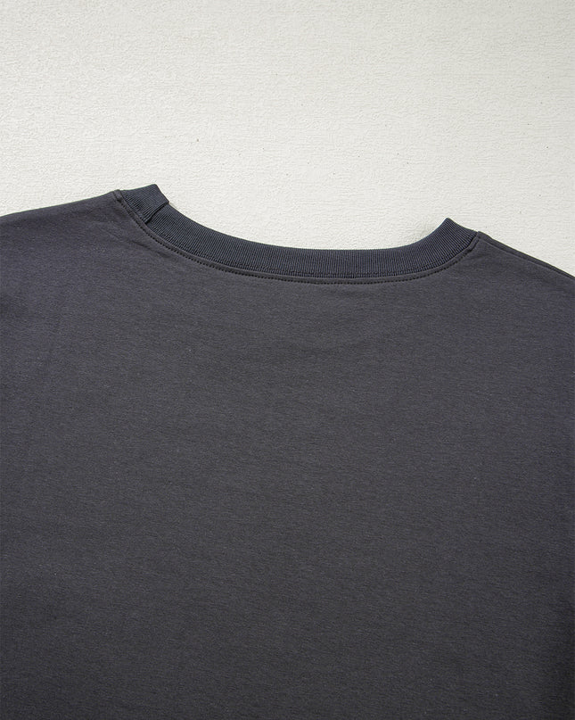 Dark Grey RISE WITH THE SUN Graphic Tee
