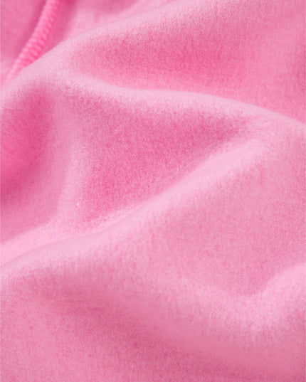 Strawberry Pink Colorblock Pullover and Drawstring Shorts Set
