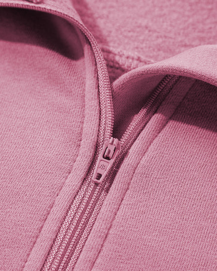 Black Zip Up Stand Collar Ribbed Thumbhole Sleeve Sweatshirt