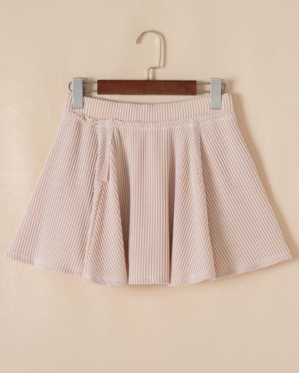 Jet Stream Lantern Sleeve Pullover & Ruffle Mini Skirt Set – Chic Two Piece Outfit