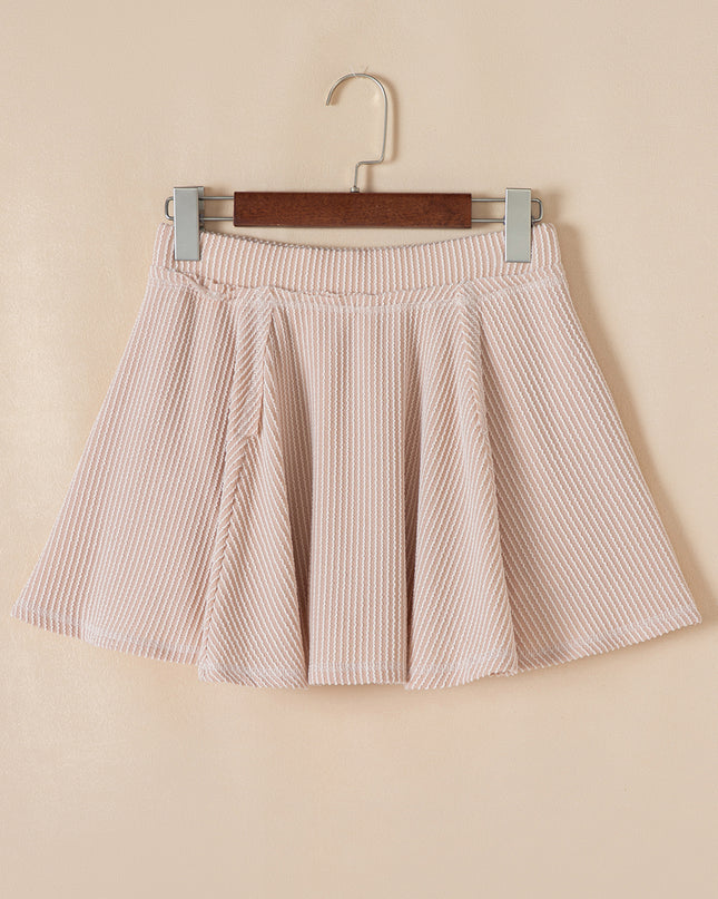 Jet Stream Lantern Sleeve Pullover & Ruffle Mini Skirt Set – Chic Two Piece Outfit