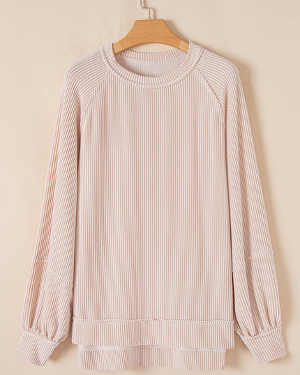 Jet Stream Lantern Sleeve Pullover & Ruffle Mini Skirt Set – Chic Two Piece Outfit
