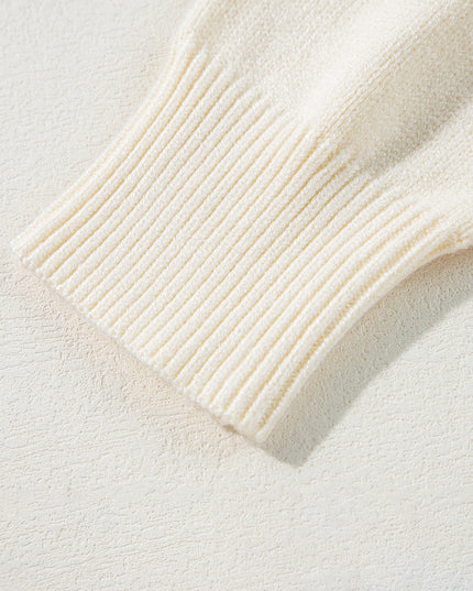 Apricot Halloween Boo Drop Shoulder Knit Sweater
