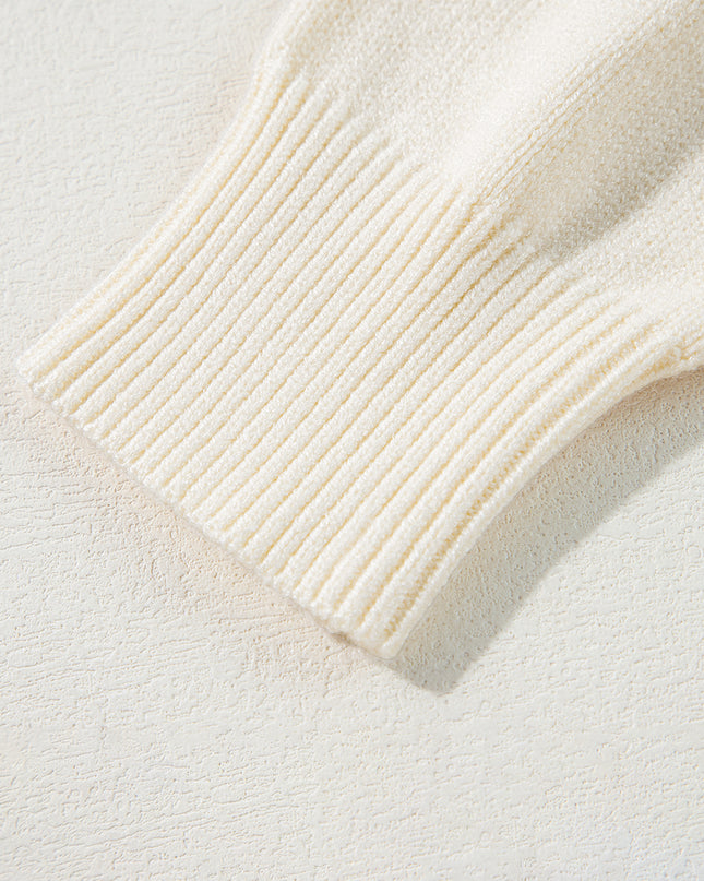 Apricot Halloween Boo Drop Shoulder Knit Sweater