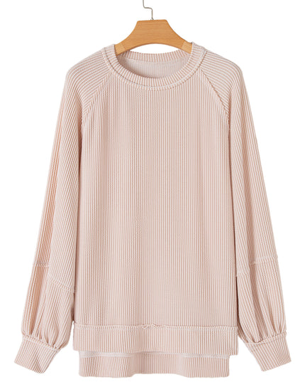 Jet Stream Lantern Sleeve Pullover & Ruffle Mini Skirt Set – Chic Two Piece Outfit