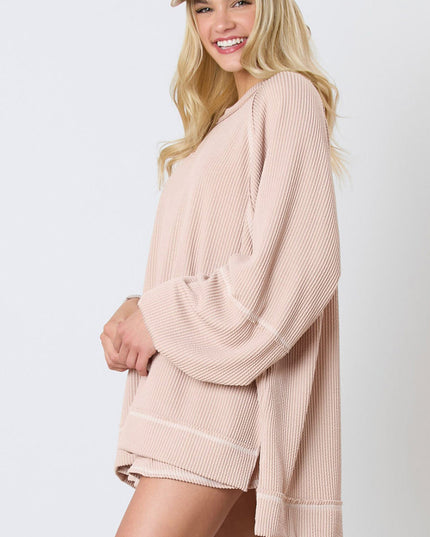 Jet Stream Lantern Sleeve Pullover & Ruffle Mini Skirt Set – Chic Two Piece Outfit