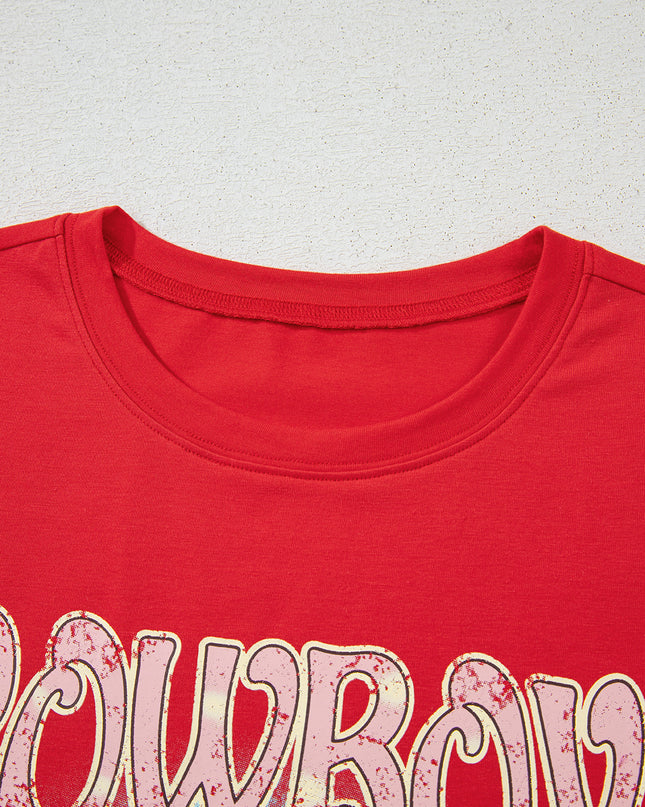 Tomato Red COWBOY Vintage Graphic Loose Tee