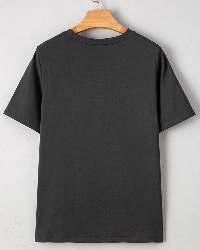 Dark Grey RISE WITH THE SUN Graphic Tee