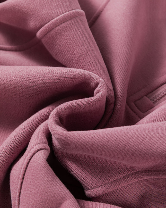 White Zipper Collared Drop Shoulder Plain Sweatshirt