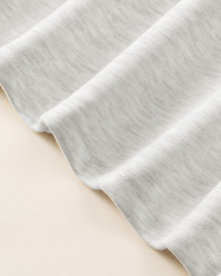 White Solid Color Ruffle Hem Mini Sweatshirt Dress