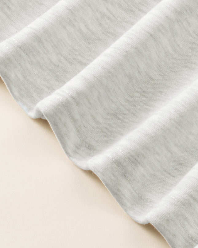 White Solid Color Ruffle Hem Mini Sweatshirt Dress