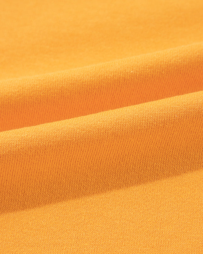Grapefruit Orange Colorblock Patchwork Drop Shoulder Top