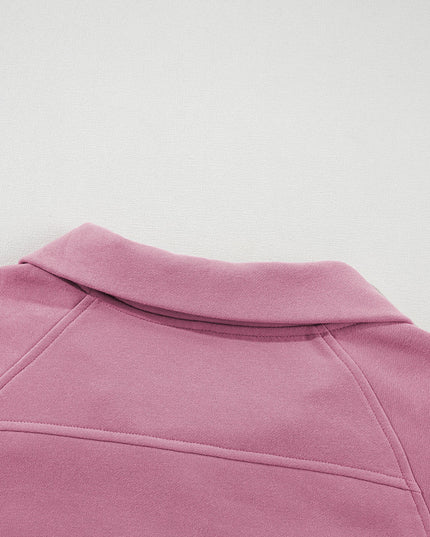 Black Zip Up Stand Collar Ribbed Thumbhole Sleeve Sweatshirt