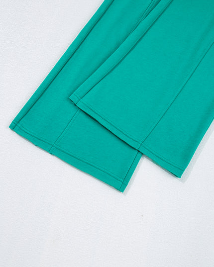Lapis Mineral Wash Pullover and Wide Leg Cargo Pants Set