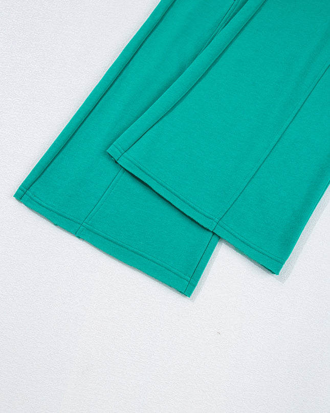 Lapis Mineral Wash Pullover and Wide Leg Cargo Pants Set