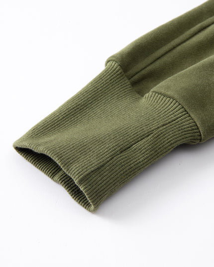Black Zip Up Stand Collar Ribbed Thumbhole Sleeve Sweatshirt